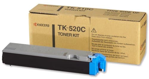 Kyocera TK-520 C Toner Cyan, Original Premium Printer Cartridge 1T02HJCEU0 for FS-C5015N