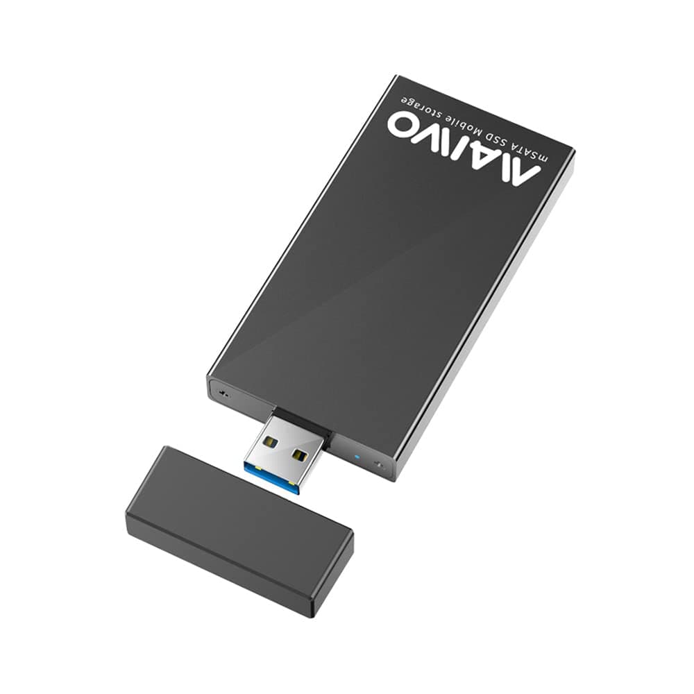 MAIWO mSATA SSD - USB 3.0アダプター エンクロージャ コンベターケース 30x30mm 51x30mm mSATA ソリッドステートドライブ (ケーブル不要) 容量2TB 5Gbps帯域幅