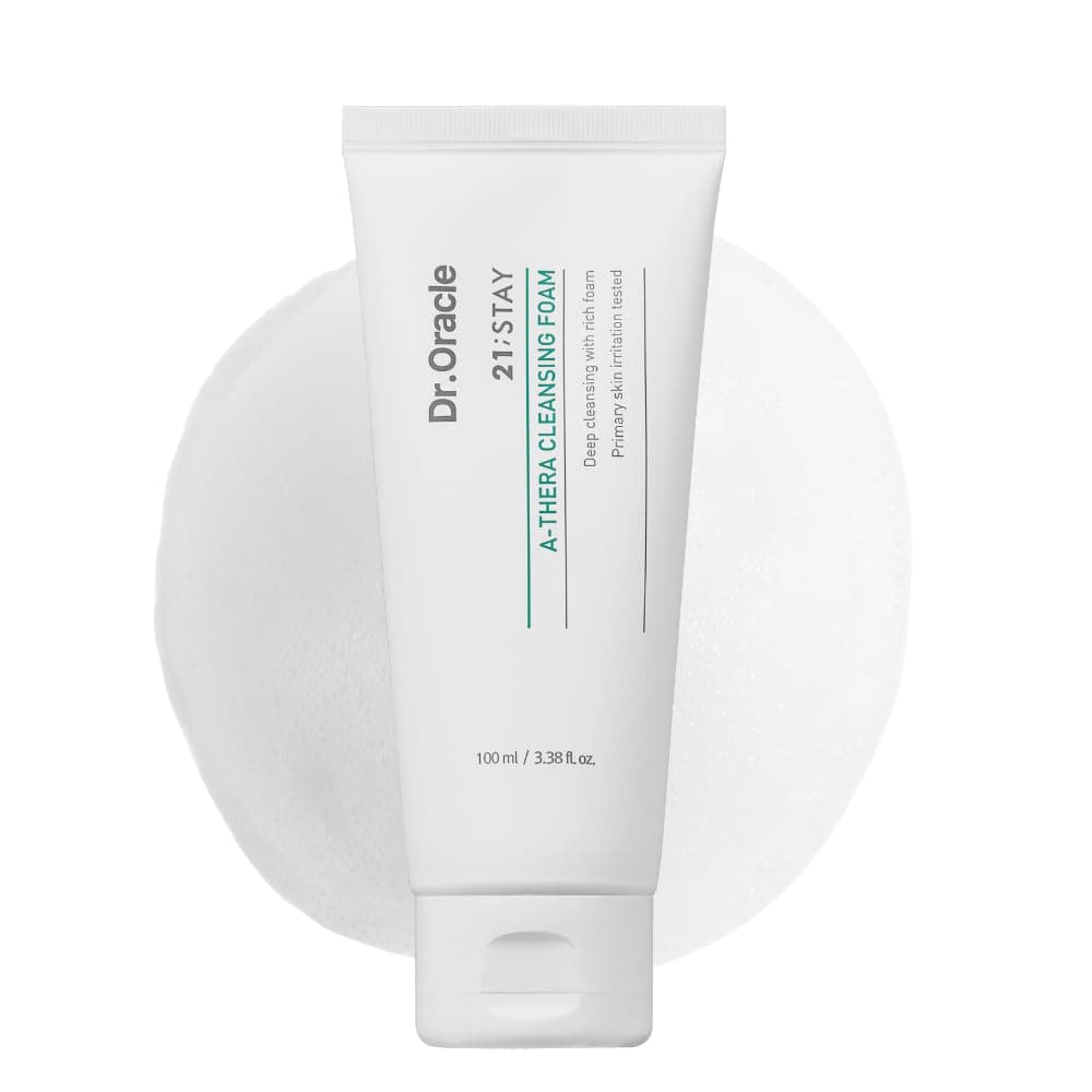 21 Stay A-Thera Cleansing Foam – Tea Tree Oil & Salicylic Acid Cleanser for Hormonal Acne, Pore Deep Cleansing Foam, Korean Skin Care, Dermatologist Tested 3.38 fl oz