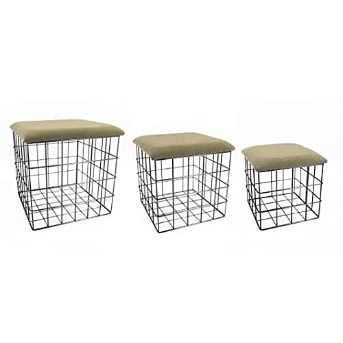 Stool, Metal, Cream, Black, M