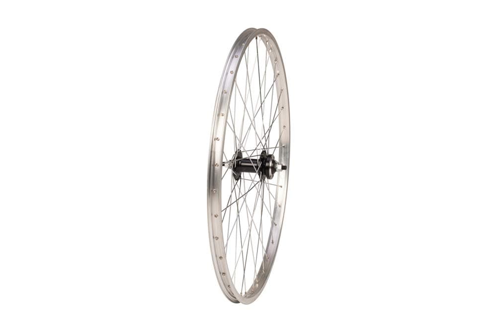 Raleigh - Tru Build - RGH834-26 x 1.75 Inch 6 Bolt Disc Brake Front Wheel with Nutted Axle Alloy Hub in Silver
