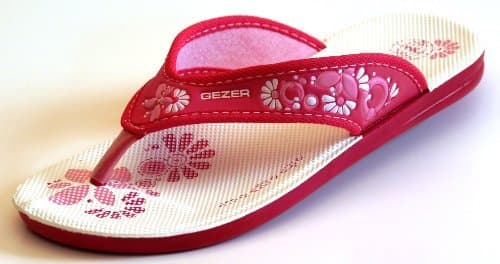 Gezer Women's Pink Roses Soft and Comfortable Fashion Flip Flop