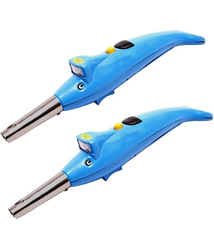 MAXTOP 2 Pack Multicolour Kitchen Dolphin Shape Electric Gas Lighter Torch