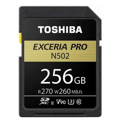 TOSHIBA EXCERIA PRO N502 256GB SD Memory Card SDXC UHS-II Class 10 U3 8K V90 Video Class Compatible THN-N502G2560A6