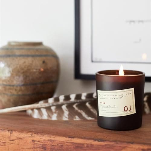 Paddywax Scented Candles Library Edgar Allan Poe Luxury Artisan Candle, 6.5-Ounce, Cardamom, Absinthe & Sandalwood