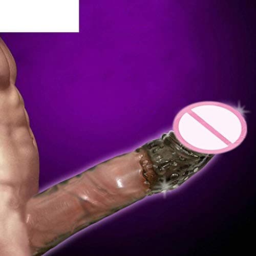 mdesq shirt Silicone Reusable s Extend Soft D-ick Ring Male Pênňís Extension Sleeves Sexrv-Toys for Man,Transparent