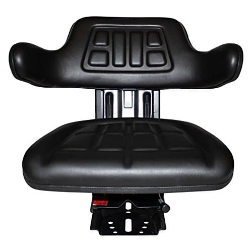 TRAC SEATSBLACK WAFFLE STYLE UNIVERSAL TRACTOR SUSPENSION SEAT WITH TILT FITS INTERNATIONAL HARVESTER IH 454, 464 574 584 (SAME DAY SHIPPING - Delivers in 1-4 Business days)