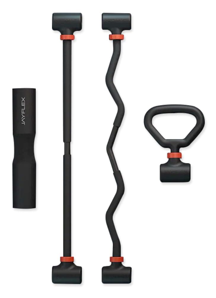 Jayflex Hyperbell Ultimate Bundle - Barbell, EZ Curl Bar, Kettlebell Grip, Bar Pad