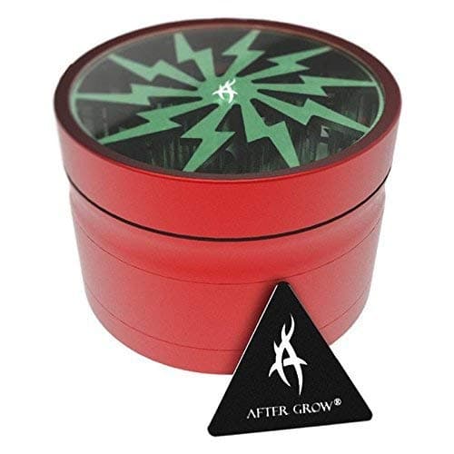 62mm 4 Part Herb Grinder - Limited Edition Red + Green By After Grow