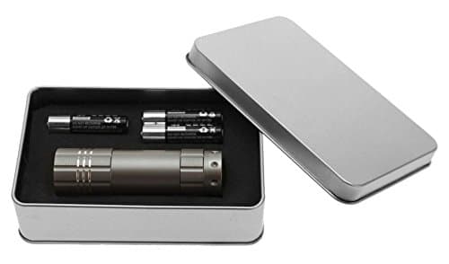 Lichtkraft 596840 Torch in Box Aluminium Lite Titan, 9 LEDs