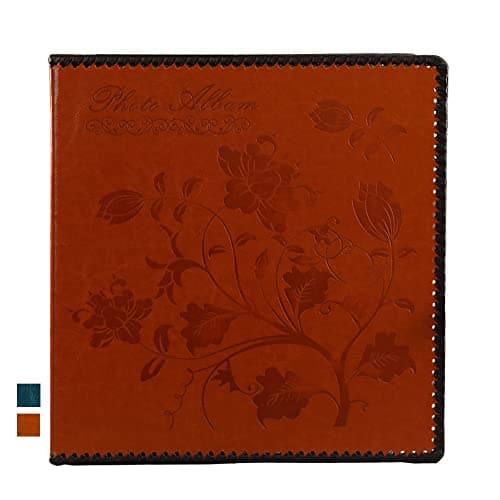 Photo Album Self Adhesive Pages, Large Self-Stick Page Picture Album Leather Vintage Inspired Cover, Hand Made DIY Albums Holds 5x3 6x4 7x5 8x6 10x8 Photos