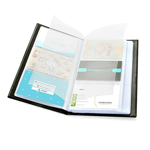 Business Card Holder Book, Name Card Organizer, Office Business Card Holder - Hold 300 Cards, Black