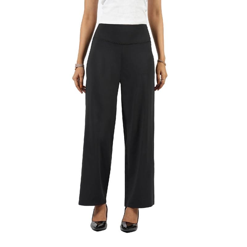 BlissClub Women's Tailored Fit Mid Rise Pants