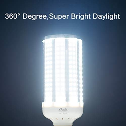 60W LED Corn Light Bulb for Indoor Large Area, E26 6000Lm 6500K Cool White,Super Bright Daylight LED Corn Bulb for Garage Barn Workshop Warehouse Factory Porch Backyard High Bay, 85V-265V