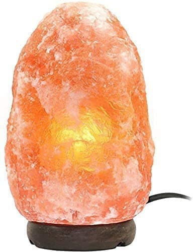 SOO Himalayan Salt Lamp Natural Crystal Himalayan Rock Lamps for Gifts, Air Purifying, Indoor & Outdoor Use, Premium Wood Base Pink Stone lassic Wood Base Authentic from Pakistan
