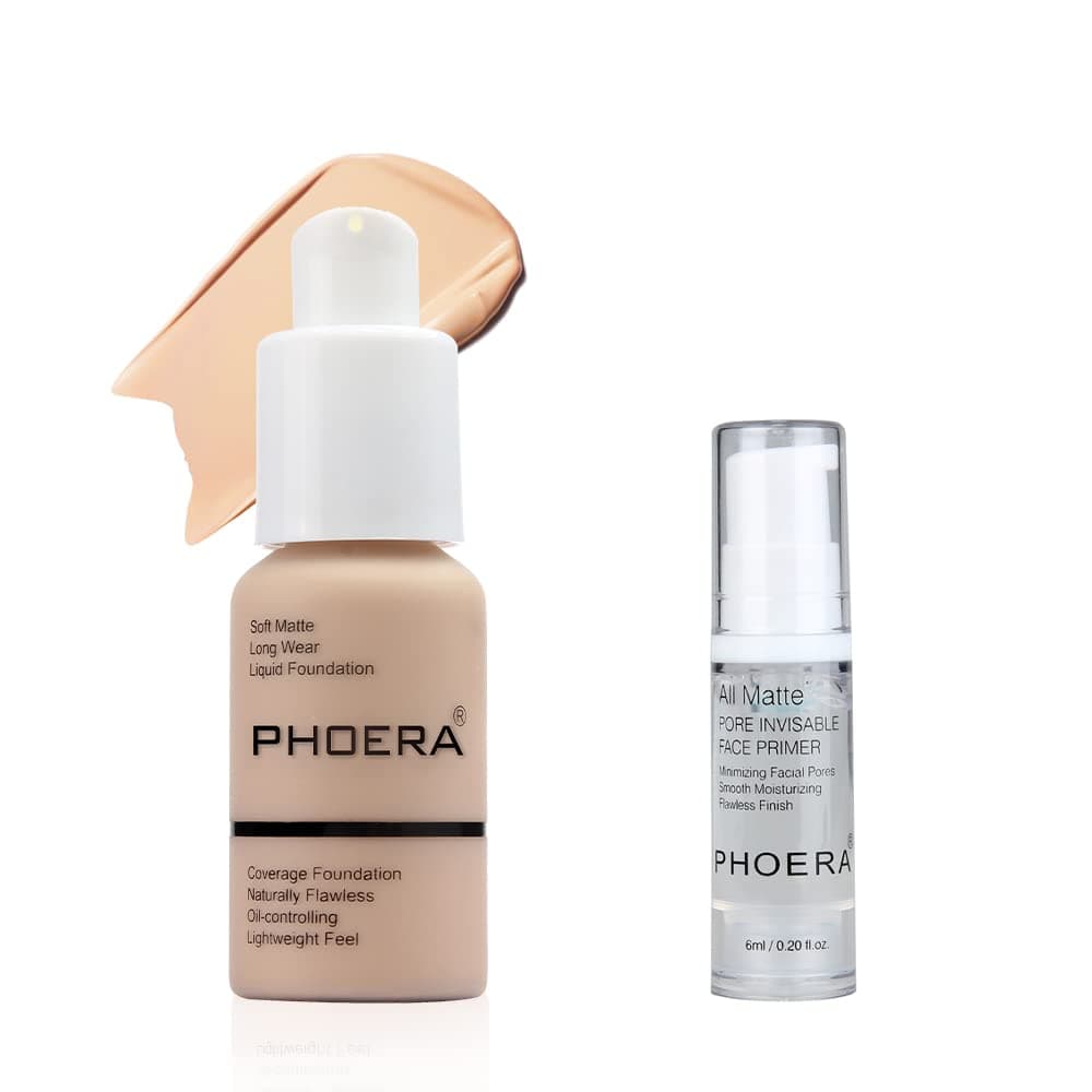 ABRUS -  Phoera Foundation with Makeup Lasting Facial Moisturizing Face Primer