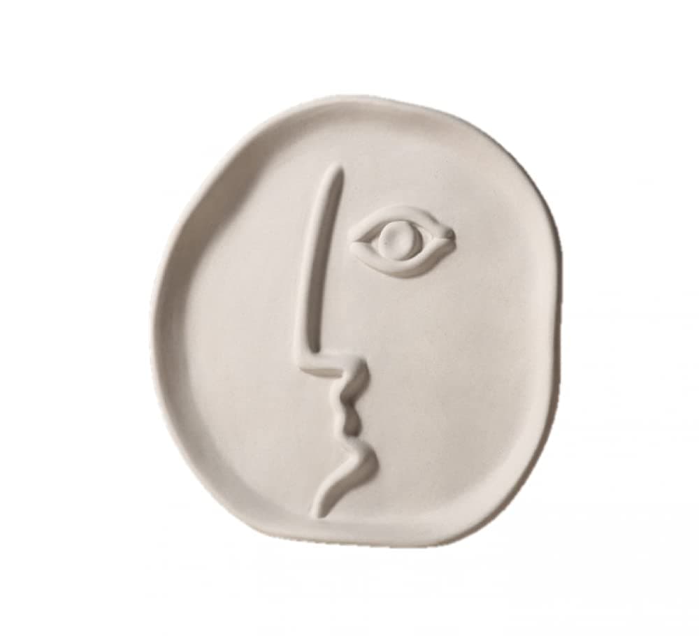 WYOERN Vases for Flowers, Beautiful Face Vase, Ceramic, Grey Face, Decorative Vase for Home, Bedroom, Office, Decoration, Modern Decorative Vase-A