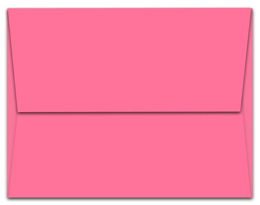 Note Card Cafe A6 6.5 x 4.75 in Blank Hot Pink Envelopes | 40 Pack | Sealable, Square Flap | Perfect for Invitations, Greeting Cards, Showers, Weddings, Mailing, Crafts, Notes, Stationary | Printable