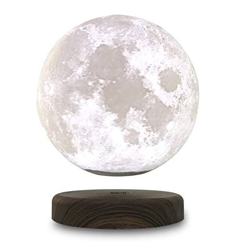 LEVILUNA 7.1''/18cm 3D Magnetic Levitate Moon lamp, Zeegine maglev Moon Light, Seamless & Wireless Charging, Magic Floating Night Light, Creative Gifts, Best Business Gift