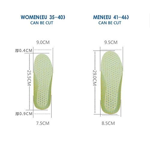 XINIFOOT 3 Pairs Comfortable Breathable Insoles - Comfort Cushioned for Running Walking Hiking, Replacement Comfort Inserts Shoes Pad for Women (US 4-7)