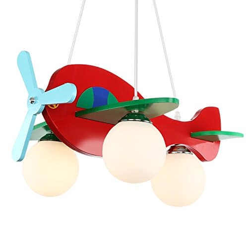 Happy - Children cute little airplane lights chandelier bedroom lamp creative cartoon boys and girls room lighting