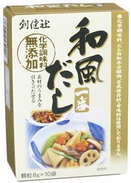 It's Sokensha Japanese most (chemical seasoning additive-free) 8gX10 bags