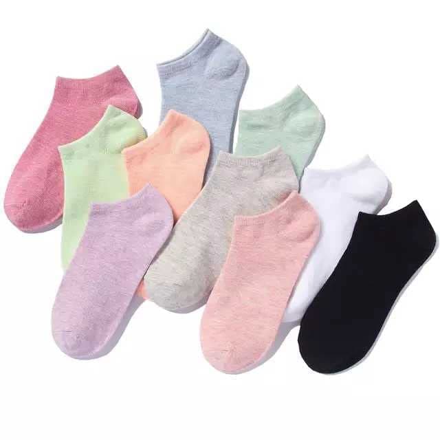 Ankle Length Plain Colourful Socks For Women/Girls-Combo Free Size Pack of 5 Pairs(SCS-WS-07-P-05)