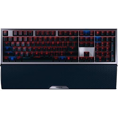Cherry Electronics G80-3930LYBEU-2 Series G80-3930 MX 6.0 Keyboard, USB Interface, US 104 + 4 Key Layout, MX Red Keyswitch, Rk Technology, 17.87" W x 5.78" D x 1H, Black