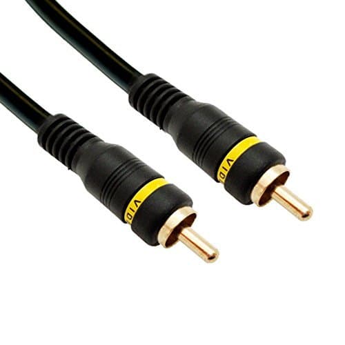 100' FT RCA Cable Male to Male Gold Home Theater Python Shielded Audio Cable Shielded AV Composite Cable TV / VCR Hook-Up Signal Shield with Connectors