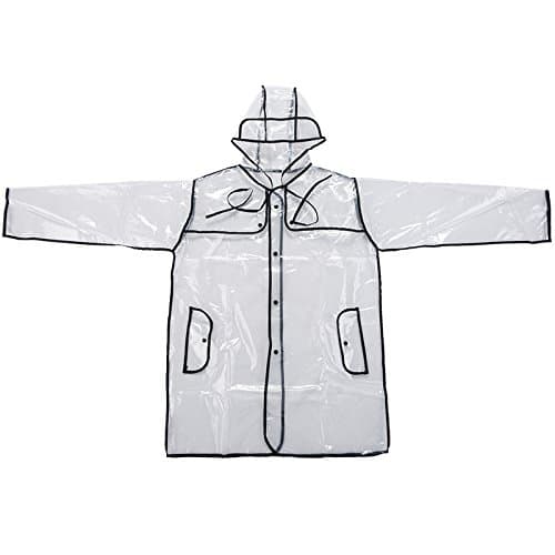 FASHION TRANSPARENT EVA RAINCOAT OUTDOOR TRAVEL WATERPROOF RAIN COAT