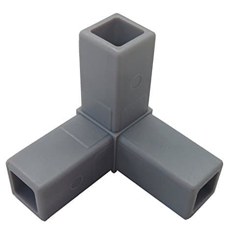 EZTUBE 3-Way Aluminum extrusion assembly connector. Plastic composite coupler connectors.