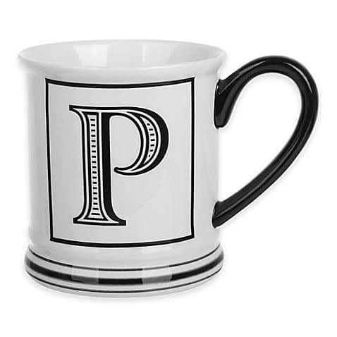 Formations Block Letter "P" Monogram Mug