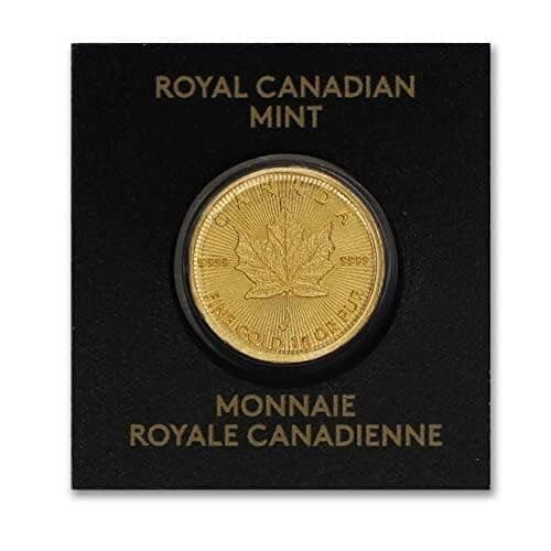 2014-2022 Royal Mint 50 Cents Canadian Gold Coin, Issued Under Queen Elizabeth II. 1 Gram Maple Leaf .9999 Purity Coin. 50 cents Graded By Seller. Uncirculated