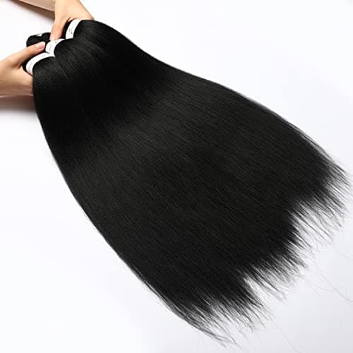 Pre Stretched Braiding Hair 20"-8 Packs Synthetic Braiding Hair Crochet Braids Hot Water Setting Professional Soft Yaki Straight Texture (20Inch,#1)