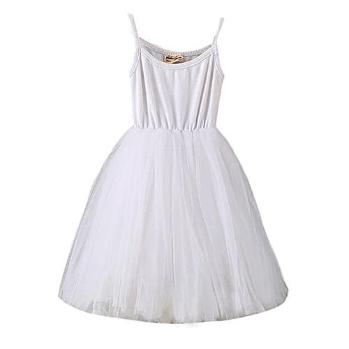 XUNYUBaby Girls Tutu Dress Sleeveless Infant Toddler Sundress Tulle Bubble 5 Layers Princess Birthday Outfit