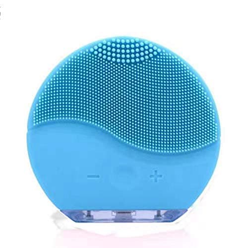 Facial Cleansing Brush,Waterproof & Silicon Facial Cleaner,Electric Masager Cleansing System for Deep Cleansing Care,Face Massage Brush and USB Charging Cables (Blue)
