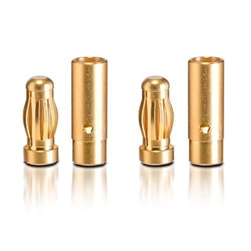 partCore Gold Contact Connector Plug Socket 4.0 mm Ultra Light 2 Pair