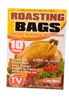 OVEN/MICROWAVE ROASTING BAGS 25CM X 38CM 10/PACK