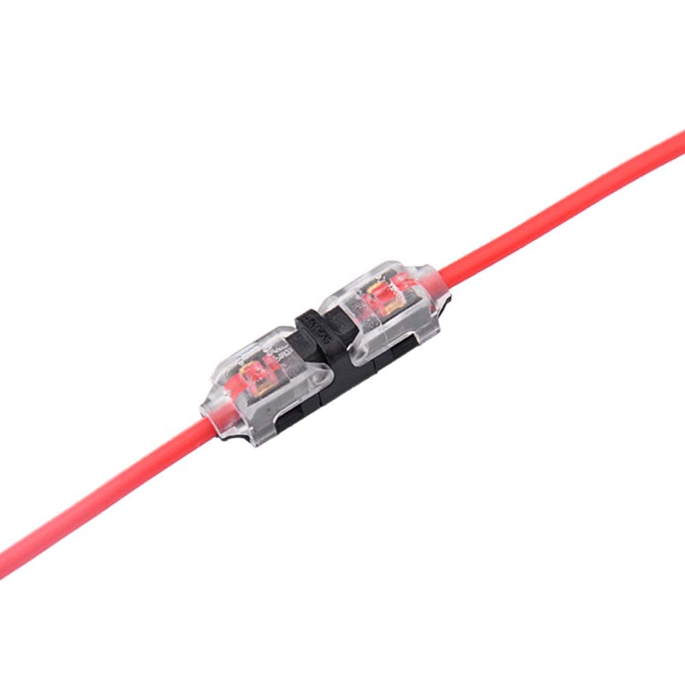 Brightfour Wire Connectors - Pack of 12 Low Voltage I Tap 1 Pin Connectors Solderless with No Wire-Stripping Required for Mid-Span Branching in Wires Connection 24-20 AWG Cable