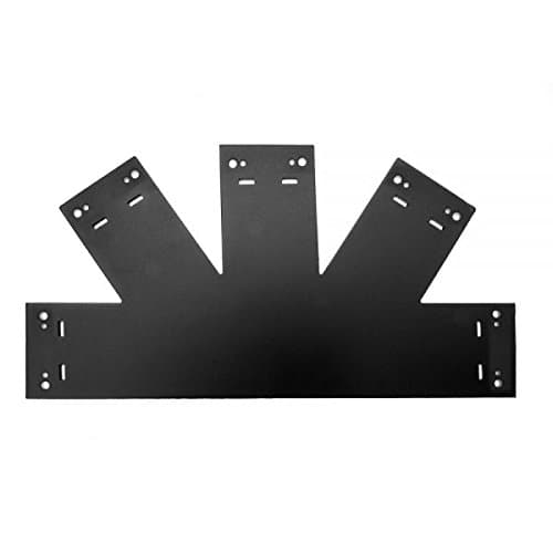 Ozco56620 13-1/2 in. Galvanized Steel Truss Base Fan Wood Connector Plate, Black Galvanized Steel (1 per pack)