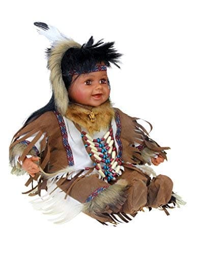 22" Collectible Native American (Indian) Vinyl Doll - VM221076 (Harsha)