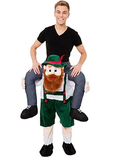 Carry Me Baby Rider Adult Costumes Riding on Shoulder Fancy Dress Mascot Costume For Christmas (Bearded)