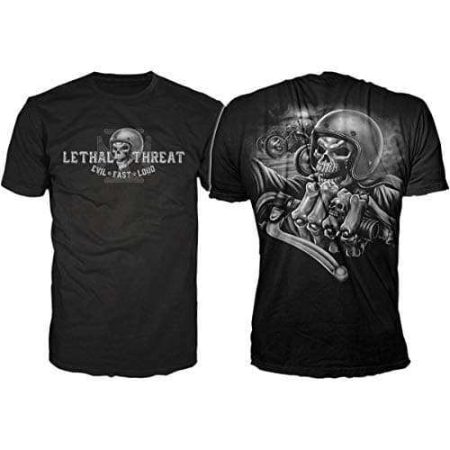 Lethal Threat (LT20249XXXL Men's LT Skull Crew T-Shirt (Black, XXX-Large)