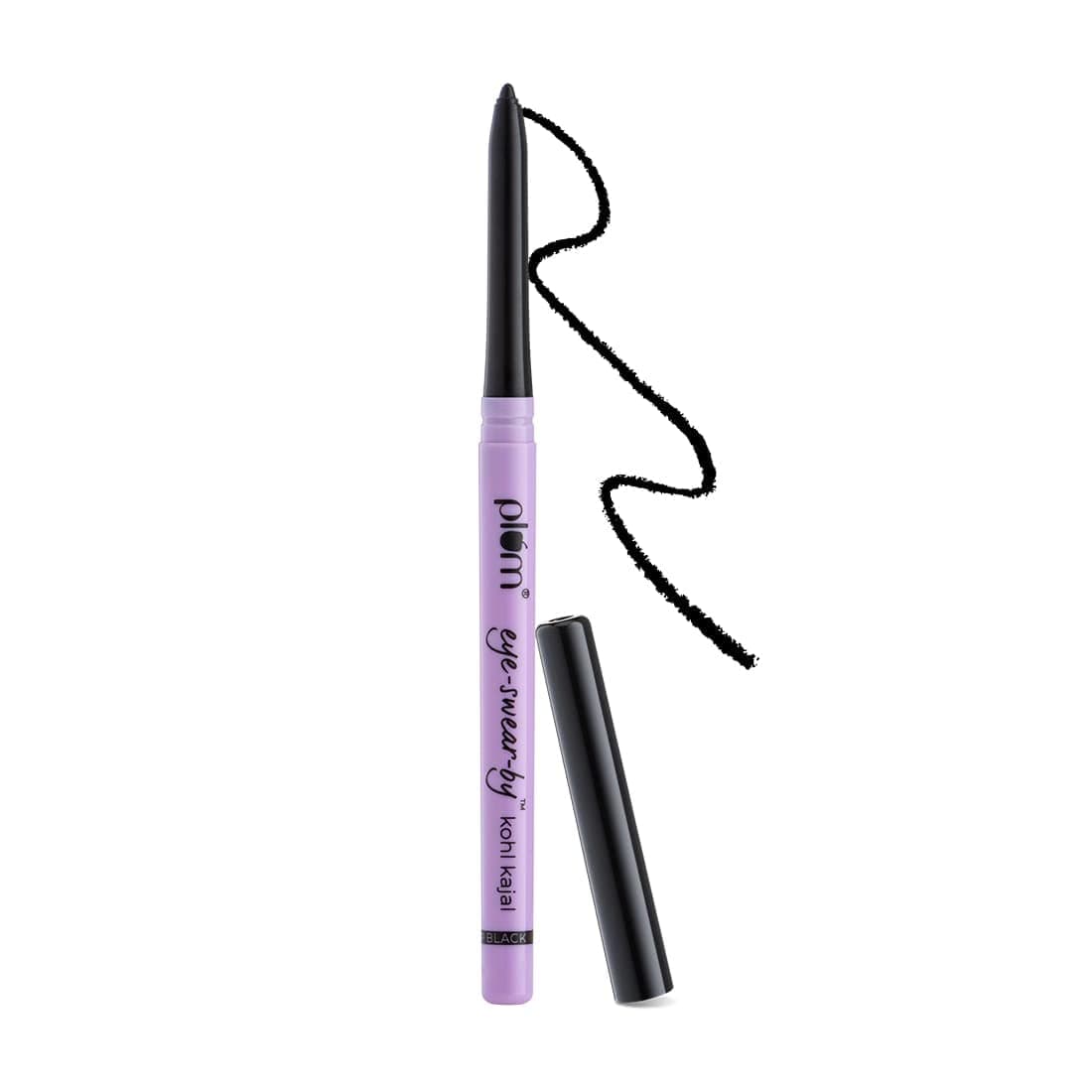 Plum Eye-Swear-By everyday wear kajal black waterproof | Creamy smooth formula | Smudge-proof | Twist up pencil | Creamy smooth glide | Long lasting eye makeup | With Vit E