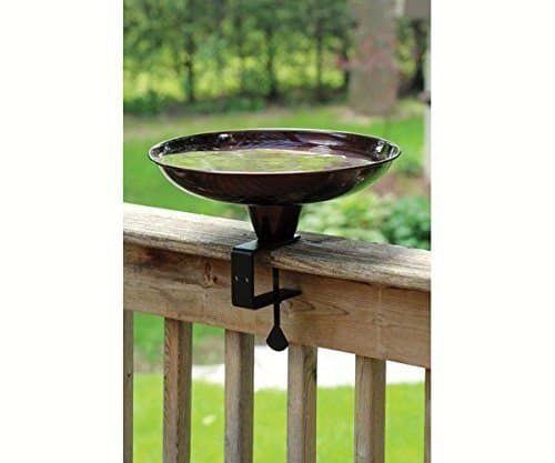 PineBush PINE10415 Deck Rail Birdbath