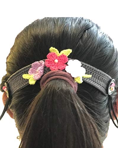 Starz Crochet Mask Holder Strap Extender Hand Made Multi Color