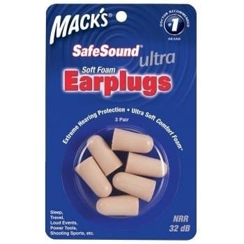Soft Foam earplugs - 3 Pairs 32db