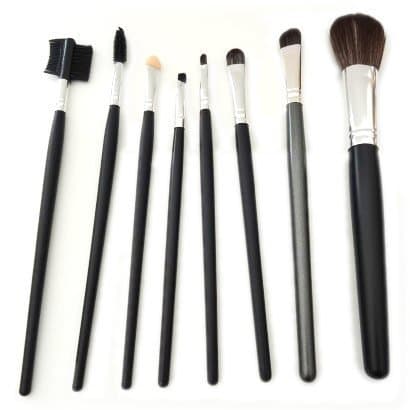 Vigorgift8 Pcs Makeup Brush Set Premium Synthetic Black Foundation Blending Blush Face Powder Brush Makeup Brush Kit