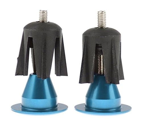 One Pair Aluminum Bicycle Handlebar Grips Handle Bar Cap End Plugs - Blue