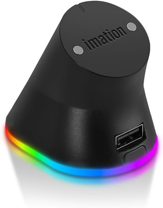 RGB Charging Dock for Logitech Computer Mouse G PRO X Superlight DEX/2/1, G502, G502 X Plus, G502 X Lightspeed, G703, G703 Hero, G903, G PRO Wireless - Computer Mouse Power Play Charging System (Black